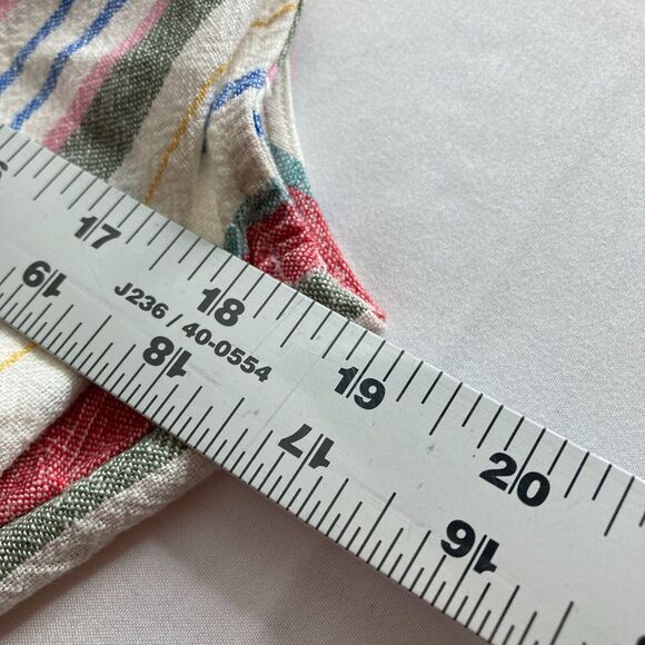 Old Navy Women’s Linen Sleeveless Striped Midi Shirt Dress‎ Size M Preppy Boho - Picture 11 of 12